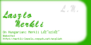 laszlo merkli business card